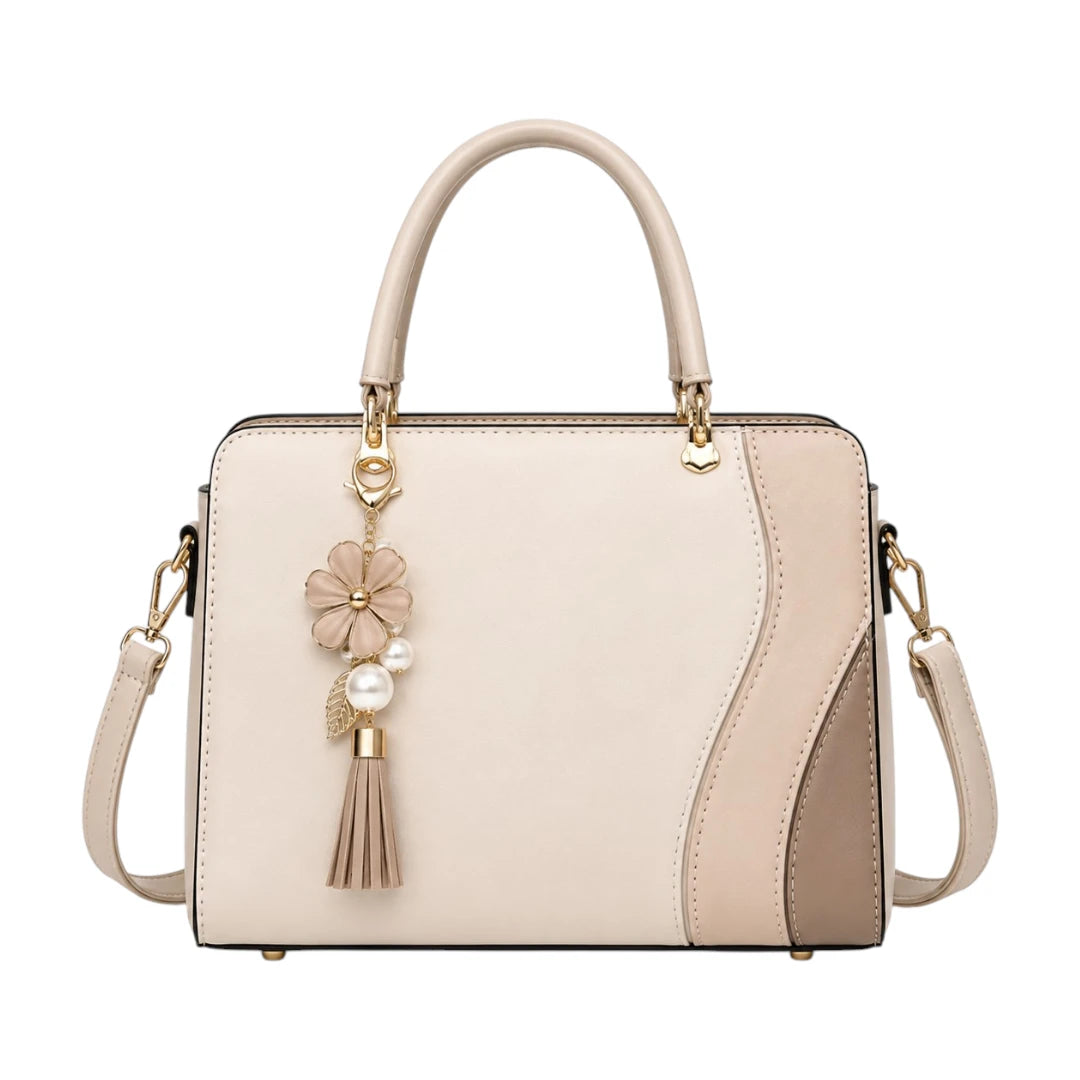 Velinza Beige Charm Women’s Satchel Handbag