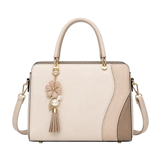 Velinza Beige Charm Women’s Satchel Handbag