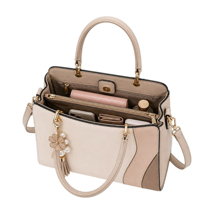 Velinza Beige Charm Women’s Satchel Handbag