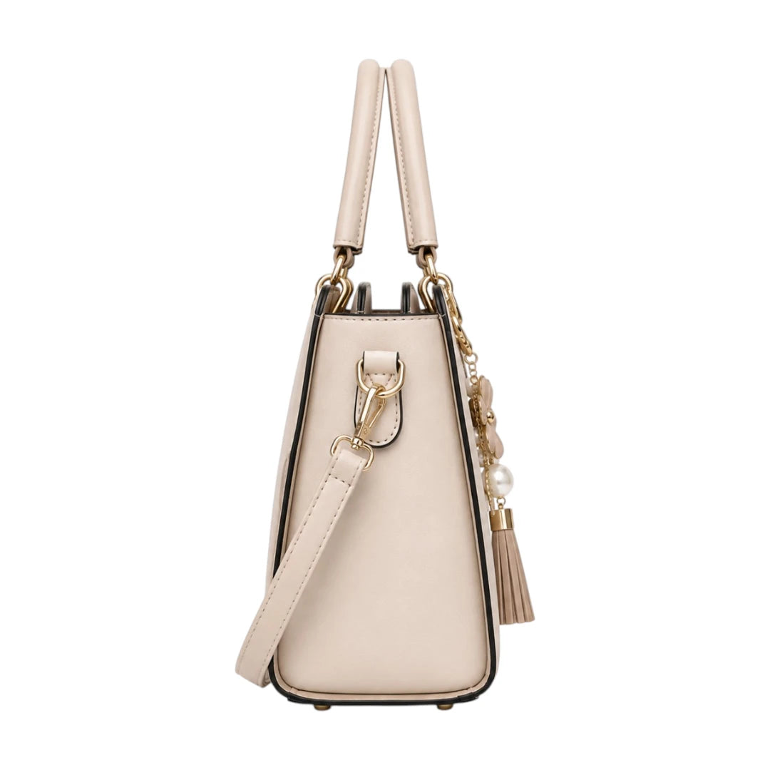 Velinza Beige Charm Women’s Satchel Handbag