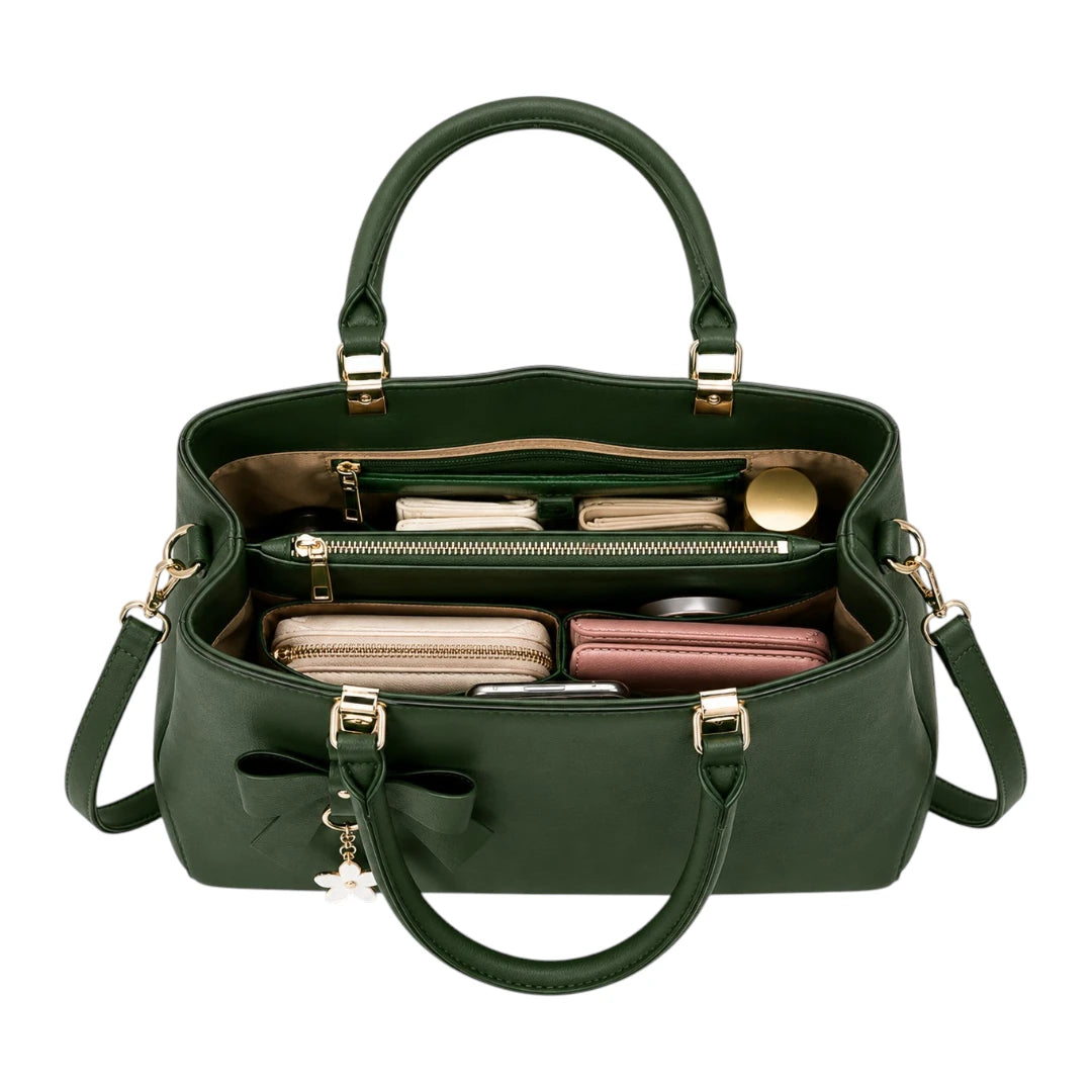 Velinza Green Emerald Bow Women’s Satchel Handbag