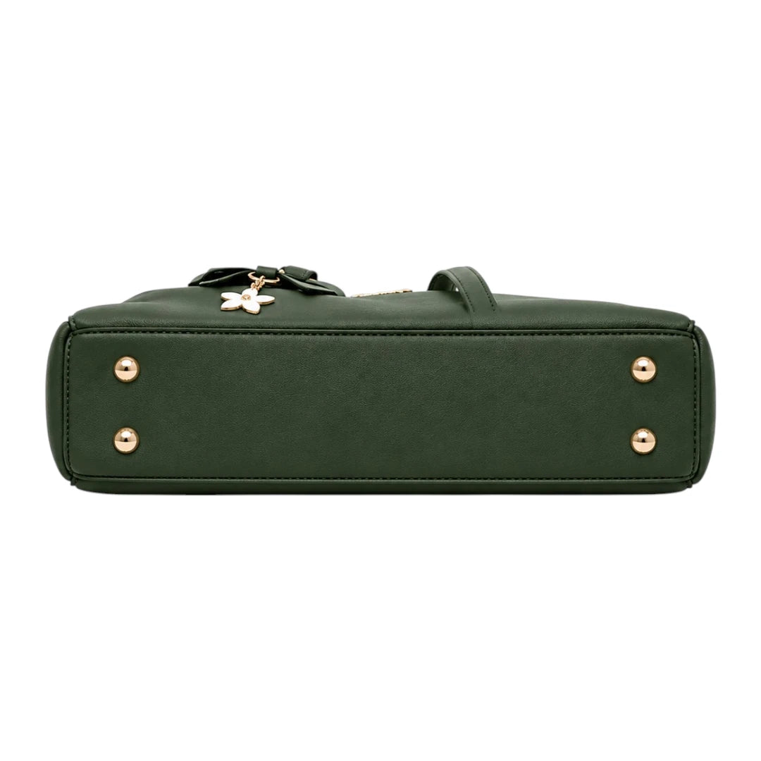 Velinza Green Emerald Bow Women’s Satchel Handbag